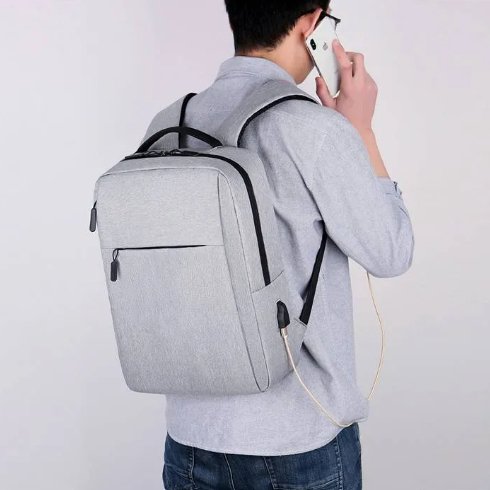 Nylon Laptop Backpack Black